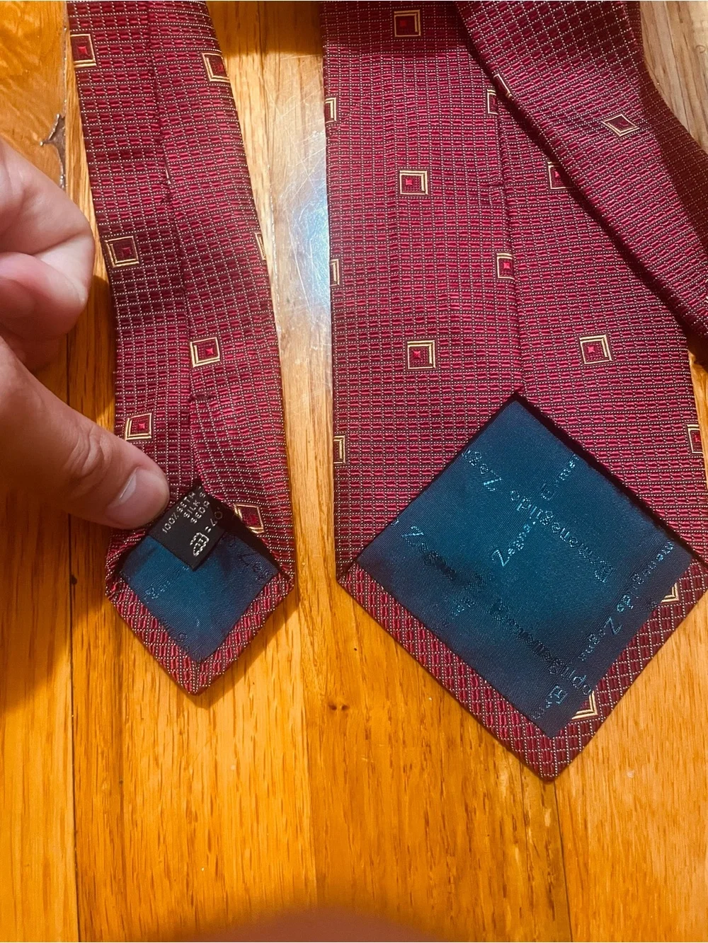 $390 Ermenegildo Zegna 3D Micro Embroidered Italian Silk Tie Office